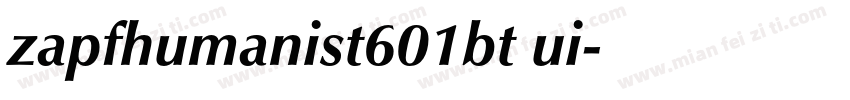 zapfhumanist601bt ui字体转换